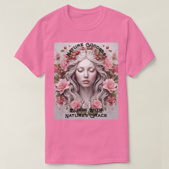 Sangue com camiseta de retrato da natureza (Frente do Design)
