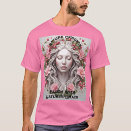 Sangue com camiseta de retrato da natureza