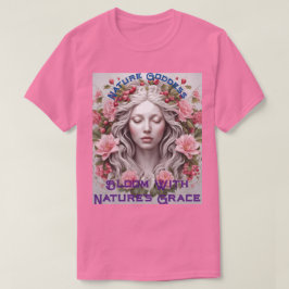 Sangue com camiseta de retrato da natureza