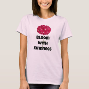 Sangue com gentileza Hydrangea T-Shirt Rosa