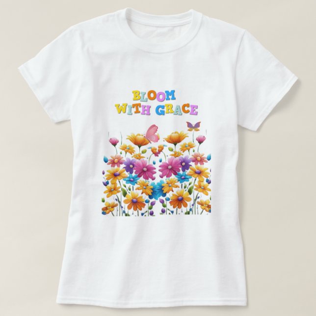Sangue com Grace Floral T-Shirt (Frente do Design)