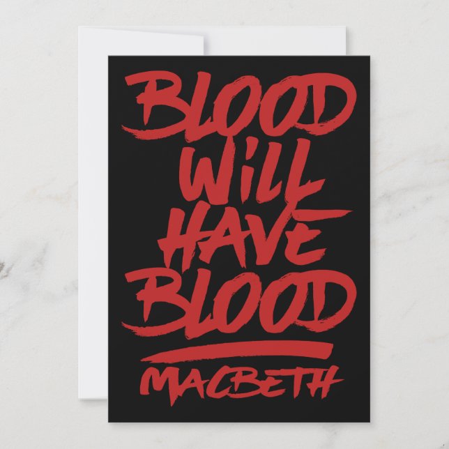 Sangue De Macbeth Terá Sangue (Frente)