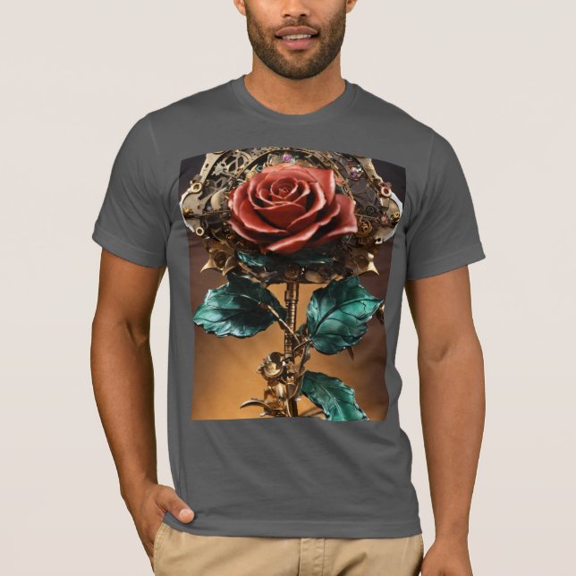 Sangue de Rosa Steampunk - Camisa de Elegância Mec (Frente)