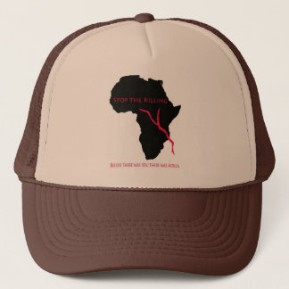 Sangue    do mapa de África do boné de beisebol