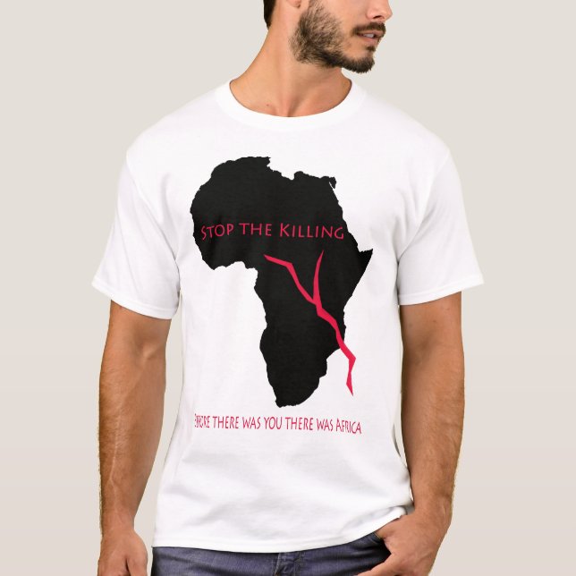 Sangue do mapa de África do t-shirt (Frente)