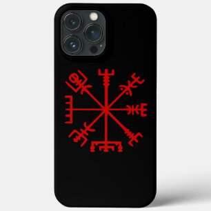 Sangue Vegvísir vermelho (compasso de Viking)