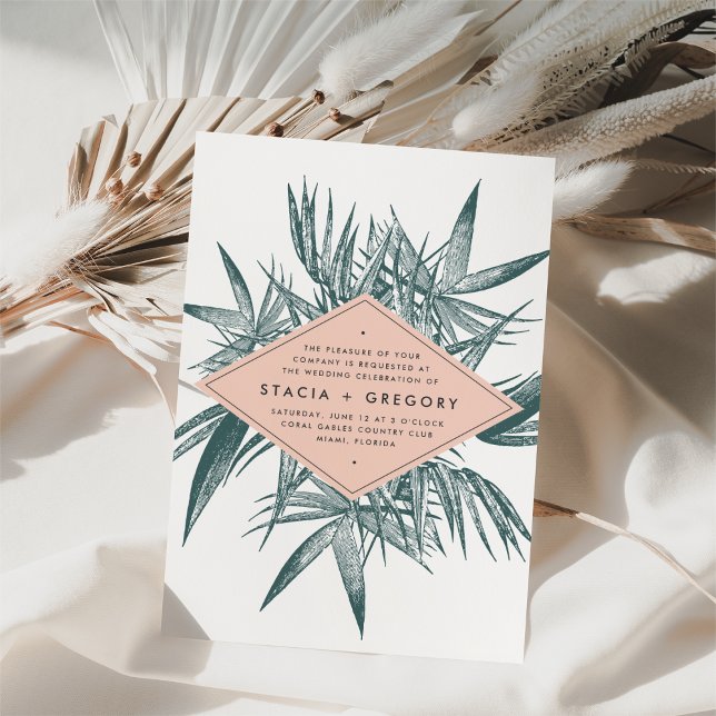Sanibel | Convite Para Casamento Botânico Tropical (Criador carregado)