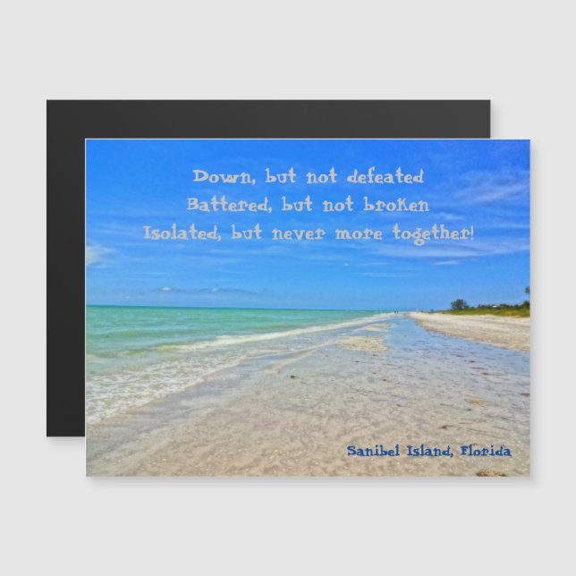 Sanibel Island Beach Hurricane Ian Magnetic Card (Frente/Verso)