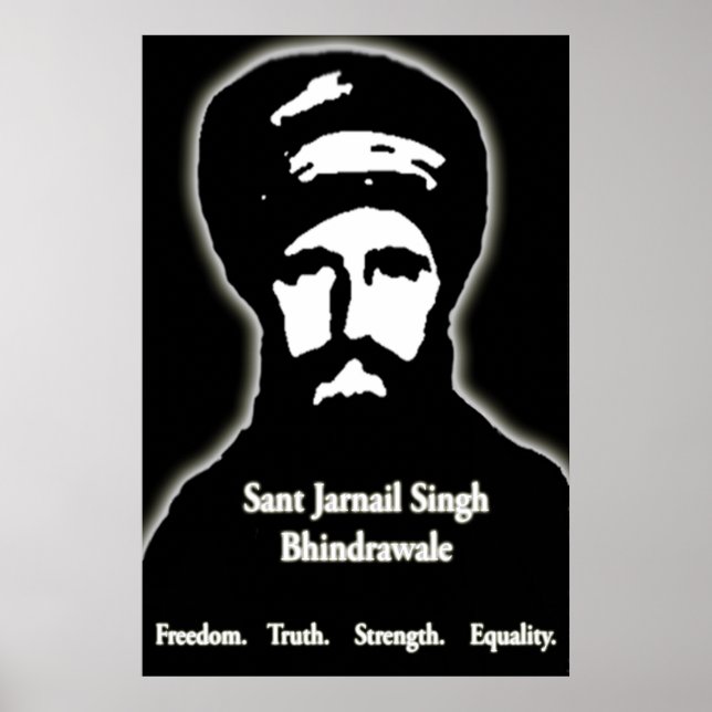 Sant Jarnail Singh Bhindrawale Poster (Frente)