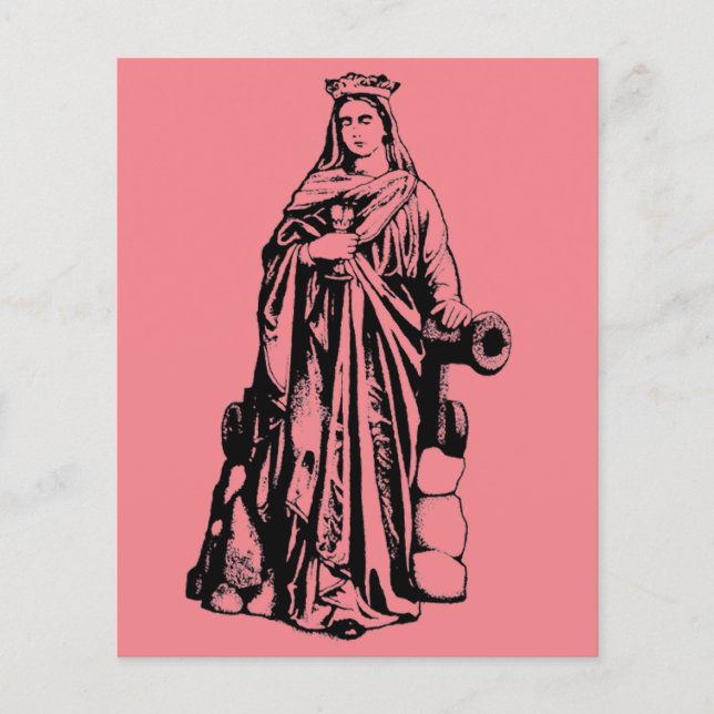 Santa Bárbara a Grande Mártir Arte Gráfico Sagrado (Frente)
