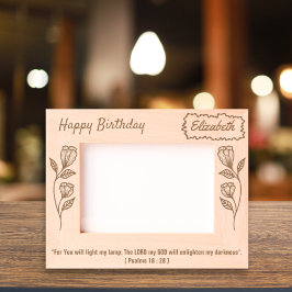 Santa Bíblia Verse Birthday Botânico Elegante Flor