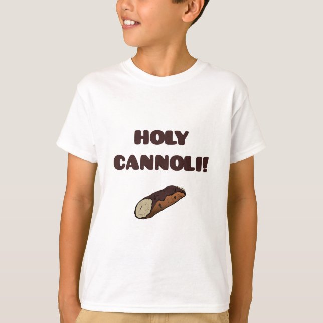 Santa Cannoli Engraçado Crianças Italianas T-Shirt (Frente)