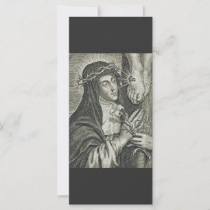 Santa Catarina de Siena Crucificação Arte Noir Fé