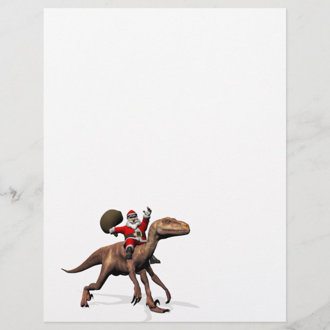 Santa Claus Andando Em Deinonychus (Frente)
