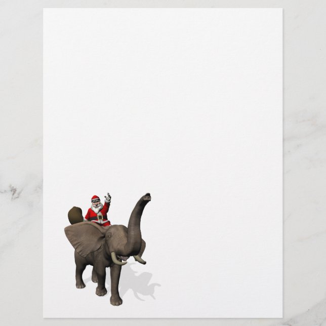 Santa Claus Andando Em Elefante (Frente)