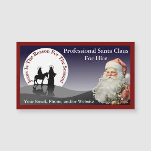 Santa Claus Cartão de visita Magnético