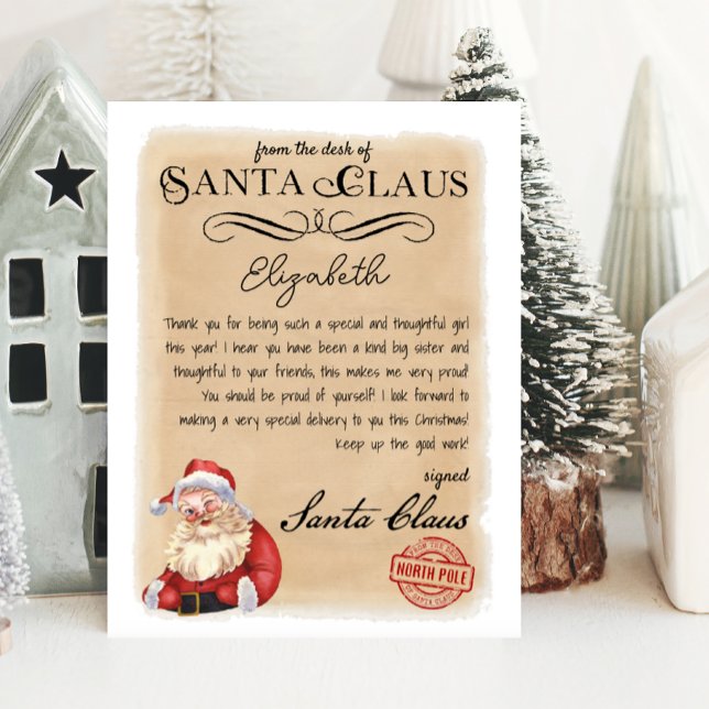Santa Claus - Letra de Papais noeis Imprimível (letter from santa)