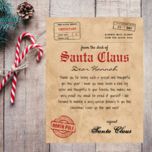Santa Claus - Letra de Papais noeis Vintage Imprim