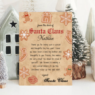 Santa Claus - Letra de Papais noeis Vintage Imprim
