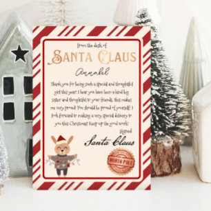 Santa Claus - Letra Reindeer Cute Imprimível