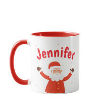 Santa Claus Personaliza A Caneca De Café De Natal
