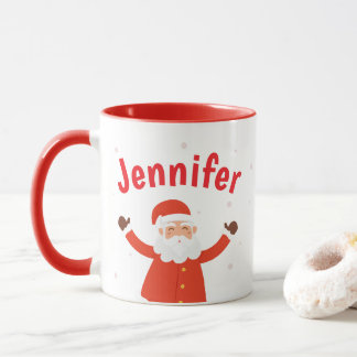 Santa Claus Personaliza A Caneca De Café De Natal