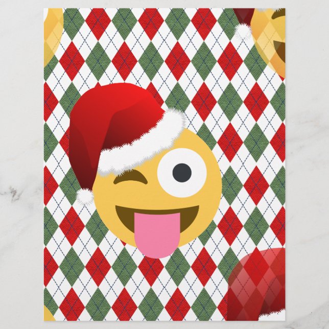 santa claus piscar os olhos emoji (Frente)