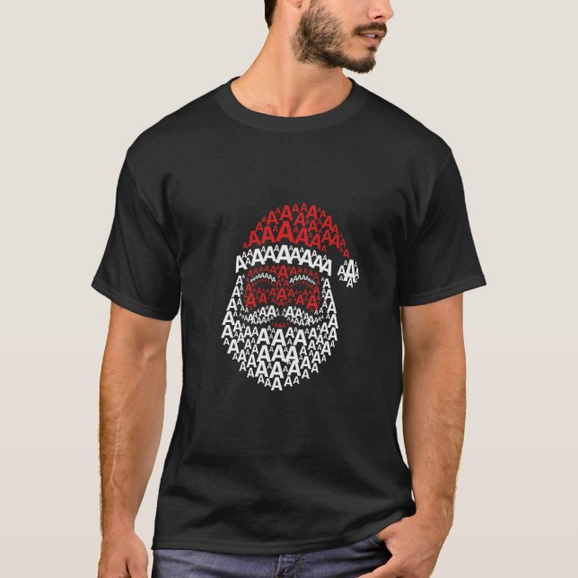 Santa Face Made of Letter A – T-Shirt (Frente)