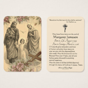 Santa Família Religiosa Jesus Maria Oração Fune