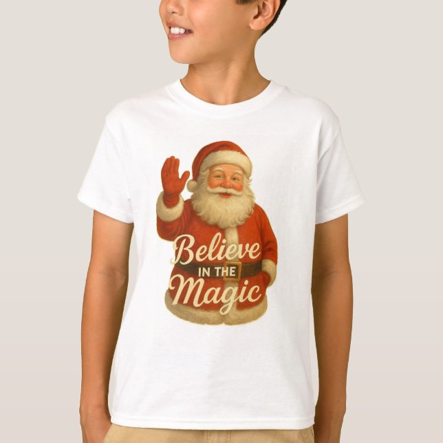 SANTA MAGIC-BELIEVE IN MAGIC T-Shirt (Frente)