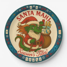 Santa Mahj! Pratos de Papel