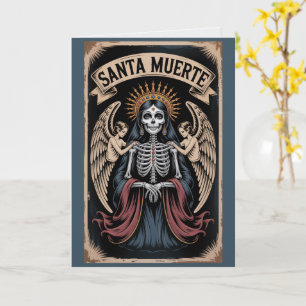 Santa Morte Cartão Vintage Dia dos Mortos