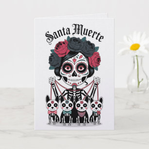 Santa Muerte Cartão Vintage Dia dos Mortos