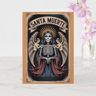 Santa Muerte Cartão Vintage Dia dos Mortos