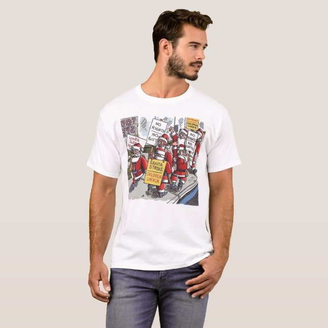 Santa Strike men white T-shirt (Frente Completa)