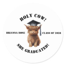 Santa Vaca! Adesivos de graduação
