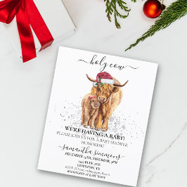 Santa Vaca Highland Budget Chá de fraldas Natal