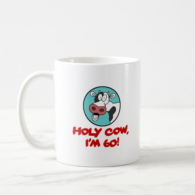 Santa vaca, sou 60 caneca engraçada (Esquerda)