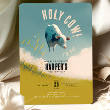 Santa vaca, sou um convite para primeiros aniversa