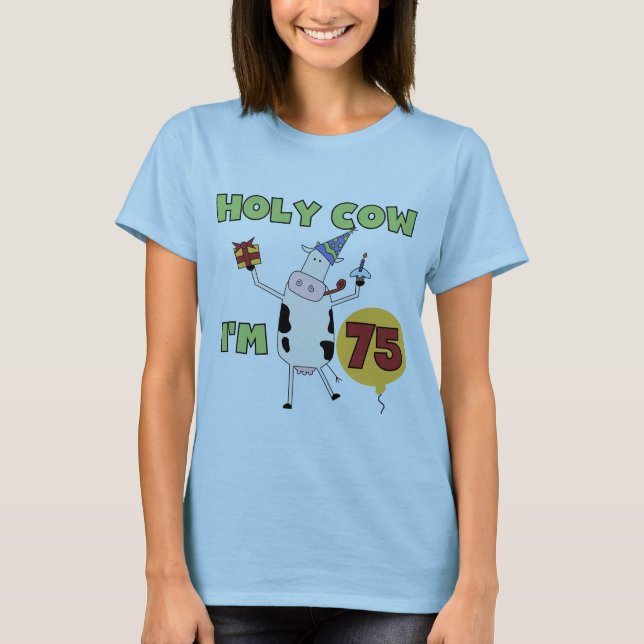 Santa vaca, tenho 75 t-shirts e presentes (Frente)