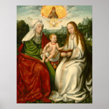 Santo Anne - Mestre de Frankfurt Fine Art Poster