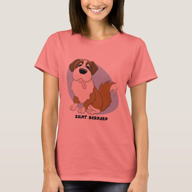 Santo Bernard Ladies Ringer T-Shirt (Frente)