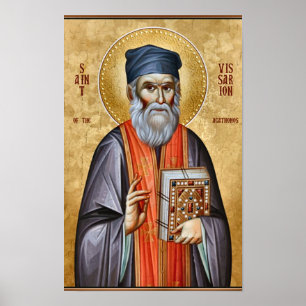 Santo Bessarion, o Agatonita, Impressão de Ícone O