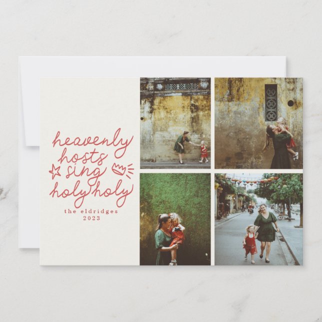 Santo Cartões de foto de Natal Religioso Moderno (Frente)