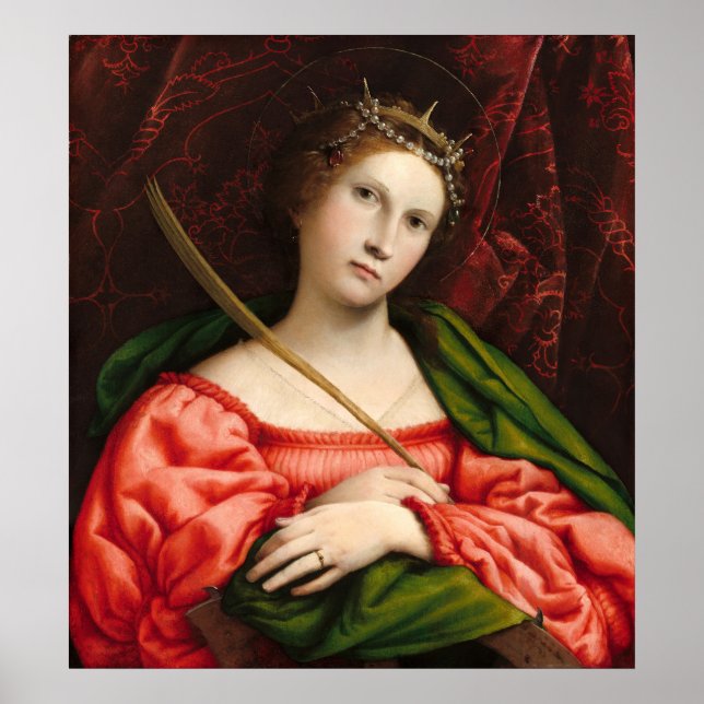 Santo Catherine - Lorenzo Lotto Fine Art Poster (Frente)