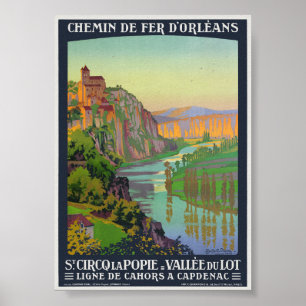 Santo-Cirq-Lapopie Poster vintage 1914