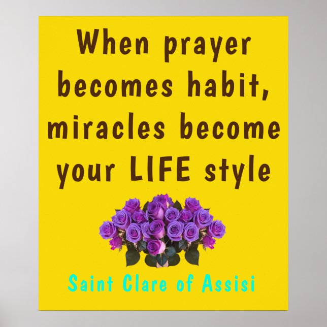 Santo Clare Assisi Poster (Frente)