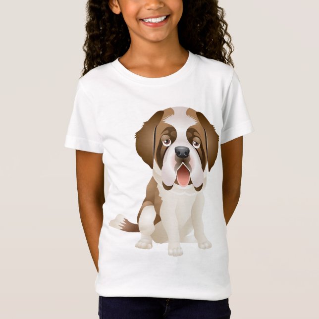 Santo de amor Bernard Puppy Dog Camiseta (Frente)