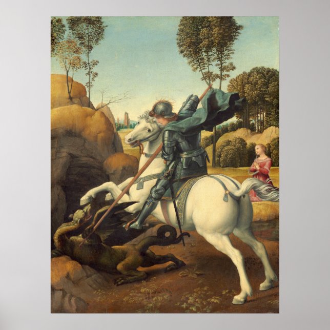 Santo George e Dragon - Raphael Fine Art Poster (Frente)