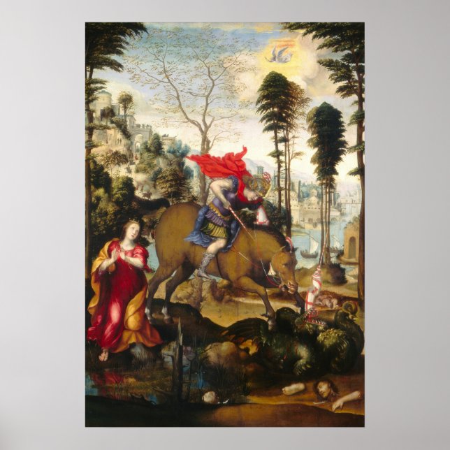 Santo George & the Dragon - Sodoma Fine Art Poster (Frente)